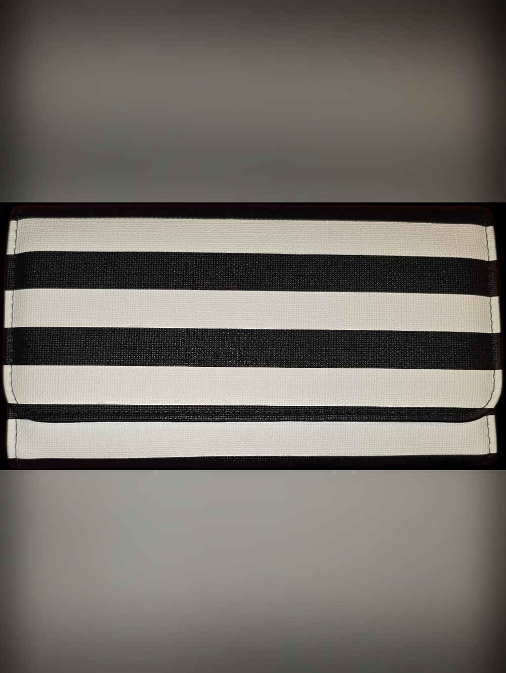 Kut from the Kloth Black and White Striped Wallet